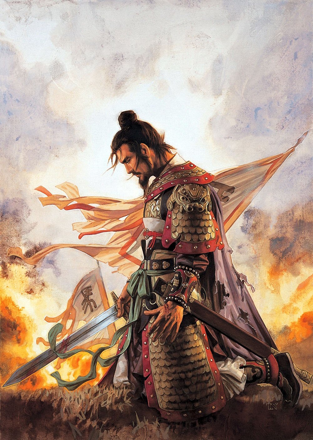 Ancient Chinese warrior artwork evoking the epic battles of the Kingdom manga