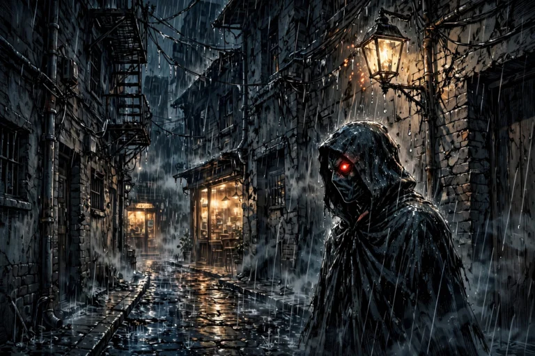 Dark fantasy manga illustration