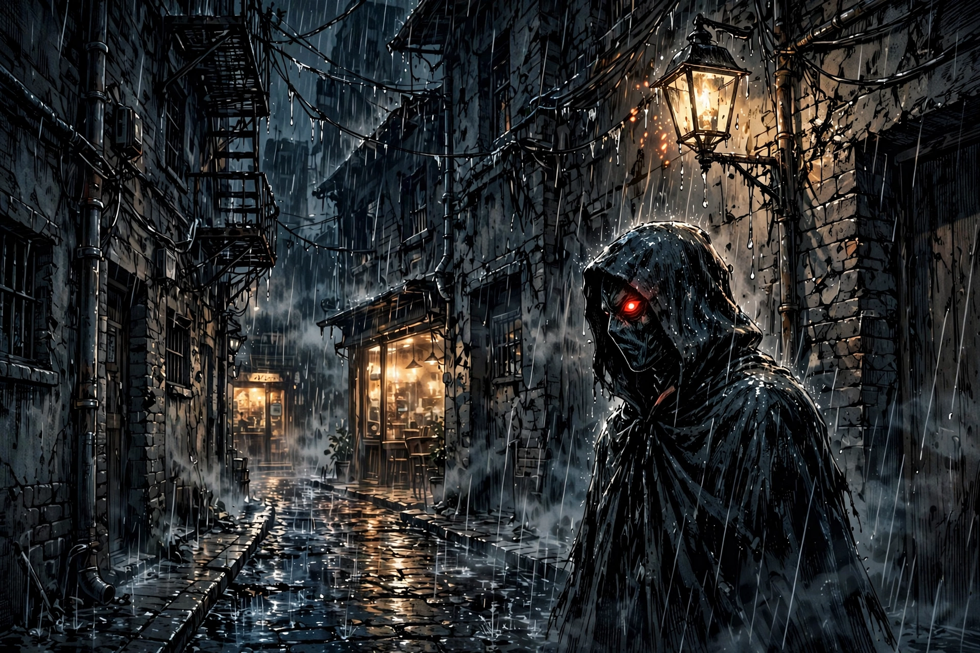 Dark fantasy manga illustration